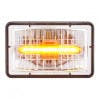 High Power LED 4" x 6" Rectangular Headlight Daytime Running Light Amber