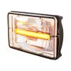 High Power LED 4" x 6" Rectangular Headlight Daytime Running Light Amber Side
