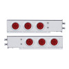 Competition Series Mud Flap Hanger With 6 4" Round LED Lights - Red Lens Off