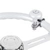 Universal Classic Pearl White Steering Wheel Spinner Mounted