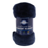 Flannel Fleece Comfort Blanket - Navy Blue