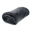 Flannel Fleece Comfort Blanket - Ash Black Unpackaged