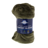 Flannel Fleece Comfort Blanket - Olive Green