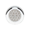 4" Round Ultra Thin Fleet Series LED Light With Twist On Bezel By Grand General - Red/Clear With Bezel Off
