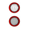 4" Round Fleet Series LED Light With Reflector Ring By Grand General - White/Clear