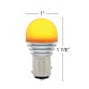 High Power 1157 LED Dual Function Bulb Amber Upright Dimensions