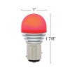 High Power 1157 LED Dual Function Bulb Red Upright Dimensions