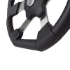 18" Black Evolution Polyurethane D-Shape Steering Wheel