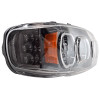 Peterbilt 388 389 367 567 Full Black LED Aftermarket Projector Headlight With Halo Ring Side