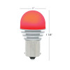 High Power 1156 LED Single Function Bulb Red Dimensions