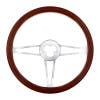 18" Billet Style Steering Wheel - Wood