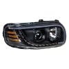 Peterbilt 388 389 Aftermarket Blackout Projection Headlight with LED Bar Angled Off