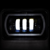 4" x 6" Full LED High & Low Beam Rectangular Headlight With Halo Ring- Low Beam