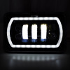 4" x 6" Full LED High & Low Beam Rectangular Headlight With Halo Ring- DRL