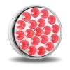 4'' Round Dual Revolution Stop Tail Turn LED Light With Amber Strobe - Red