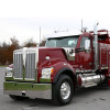 Kenworth T680 T880 W990 Stainless Steel Cab Panels Red Truck