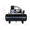 Competition Series Heavy Duty 12V 140 PSI Air Compressor & Tank Kit - Measurements