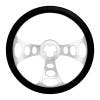 18" Chopper Style Steering Wheel - Black Leather