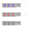Mud Flap Hangers With Purple/Red Dual Revolution LED Lights 3 3/4" Bolt Spacing