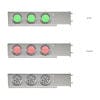 Mud Flap Hangers With Green/Red Dual Revolution LED Lights 3 3/4" Bolt Spacing