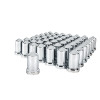 60 Pack of Chrome 33mm Push On Bullet Nut Covers Group View