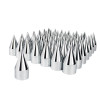 60 Pack of Chrome 1 1/2" Push On Spike Nut Covers