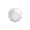 Chrome Plastic 33mm Starburst Flat Top Nut Cover Top View