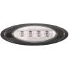 Oval P1 LED Clearance Marker Lights With Black Chrome Bezel Clear Lens