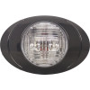 Oval P3 LED Clearance Marker Lights With Black Chrome Bezel Clear Lens
