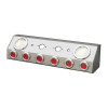 Universal Double Connector Airline Box - (6) 2" Round Beehive/ (2) 4" Round Load Lights With Bezels