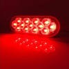 6" Oval 13 LED Dual Color Light - Red On