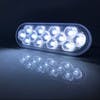 6" Oval 13 LED Dual Color Light - White On