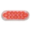 6" Oval 12 LED Red White Dual Color STT And Back Up Light - Red