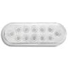 6" Oval 12 LED Red White Dual Color STT And Back Up Light - Off