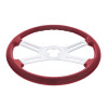 18" Vibrant Candy Red 4 Spoke Steering Wheel Bottom View