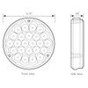4"  Pearl Round LED Load Light With 1156 Plug - Dimensions
