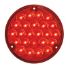 4"  Pearl Round LED Load Light With 1156 Plug - Red LEDs/Red Lens On