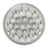 4"  Pearl Round LED Load Light With 1156 Plug - Red LEDs/Clear Lens Off