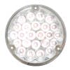 4" Pearl Round LED Interior Light With 1156 Plug - White LEDs/Clear Lens On