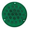 4" Pearl Round LED Interior Light With 1156 Plug - Green LEDs/Green Lens On