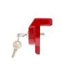 Heavy Duty Aluminum Glad Hand Lock - Red Side View