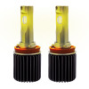 Dual Color High Power 12V H11 LED Replacement Bulb Pair - Yellow Light
