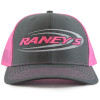 Raney's Heather Charcoal & Neon Pink Snapback Hat Front