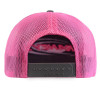 Raney's Heather Charcoal & Neon Pink Snapback Hat Back