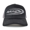 Raney's Charcoal & Silver & Neon Pink Snapback Hat Front
