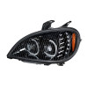 Freightliner Columbia Blackout Full LED Headlight With LED Light Bar - Side View