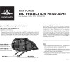 Freightliner Columbia Blackout Full LED Headlight With LED Light Bar Kit Diagram