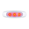 5 LED Reflector Clearance Marker Light With Side Ditch Light - Red