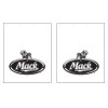 Mack Logo Poly Mud Flap - White Left & Right Facing