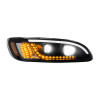 Peterbilt 386 387 330 335 382 384 Blackout Headlight With White LED DRL And Turn Signal - LED Passenger
